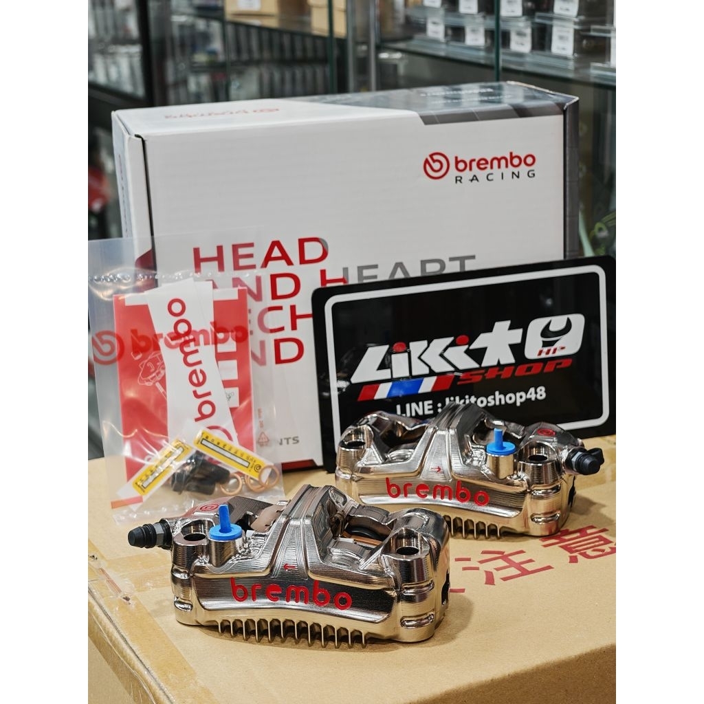 Brembo GP4-MS 108mm.(คู่) สีนิคเกิ้ล (made in Italy)