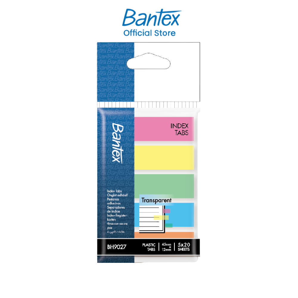 Bantex กระดาษโน๊ต โพสอิทโน้ต พร้อมแถบกาว อินเด็กซ์โพสอิท สีพาสเทล ไอเท็มออฟฟิศ ติดแน่น Sticky Tabs