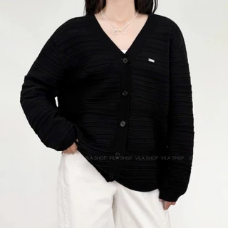 VILA | HARUKA CARDIGAN VL104 เสื้อคลุมไหมพรมทอลายฉลุ