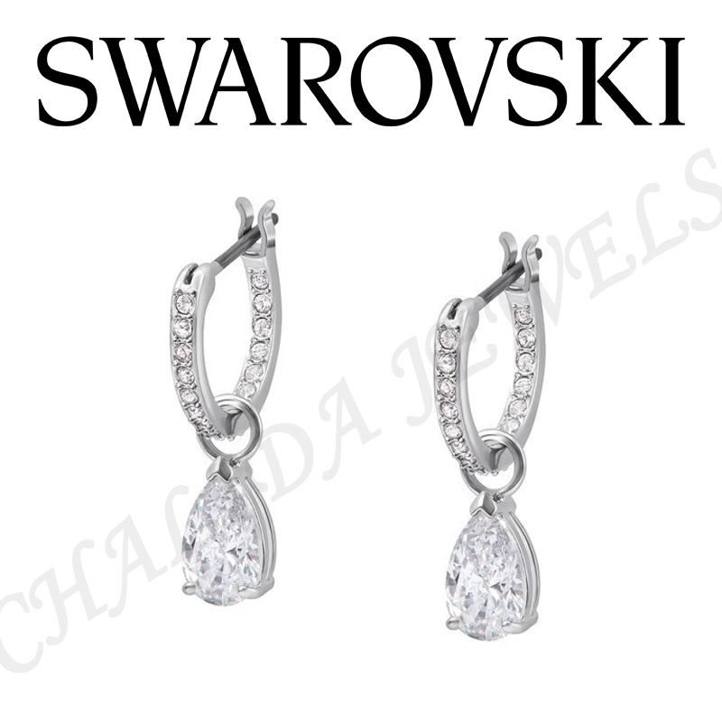 🥇พร้อมส่ง🥇 Swarovsk Stilla hoop earrings ต่างหูฮูปวงใหญ่สไตล์แฟชั่น