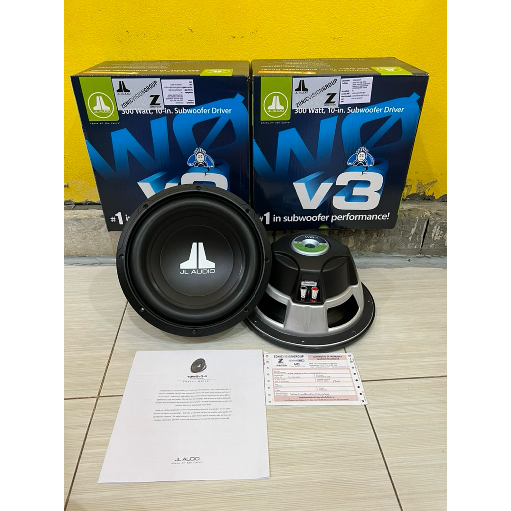 ดอกละ 4999บาท ลำโพงเบส 10นิ้ว ลำโพงเบสติดรถยนต์ ยี่ห้อ JL AUDIO รุ่น 10W0V3-4