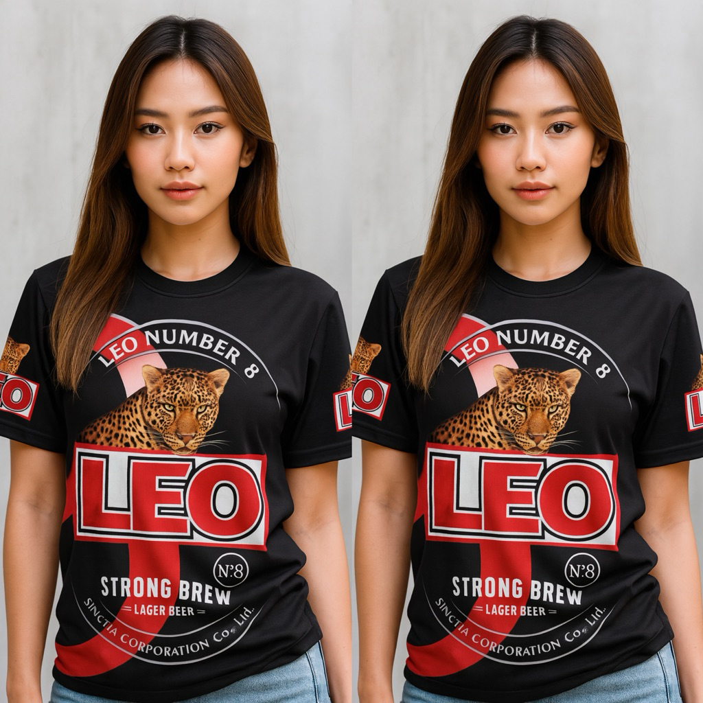 ✨เสื้อกีฬา ✨ ลีโอ แดงดำ แขนสั้น/แขนยาว ผ้าไมโครสปอร์ต ใส่ได้ทั้งผู้หญิงและผู้ชาย