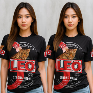 ✨เสื้อกีฬา ✨ ลีโอ แดงดำ แขนสั้น/แขนยาว ผ้าไมโครสปอร์ต ใส่ได้…