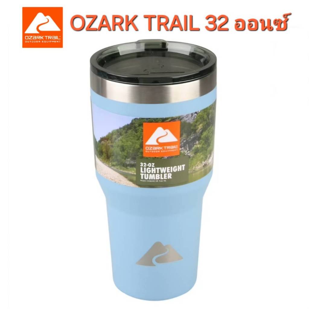 Ozark Trail 32 oz แก้วเก็บความเย็น ของแท้ Light Weight Stainless Steel Tumbler, Glow Stick Green