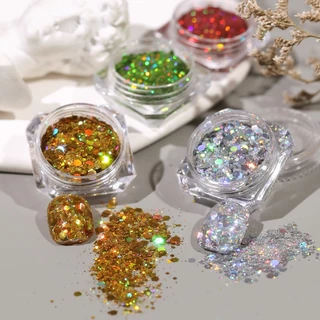 Nawoelite เล็บ กลิตเตอร์ 24สี กลิตเตอร์แฟนซี DIY เล็บ ไฟน์จิวเวอรี่ กลิตเตอร์แวววาวสไตล์เกาหลี คิวท์ ไฟน์จิวเวอรี่
