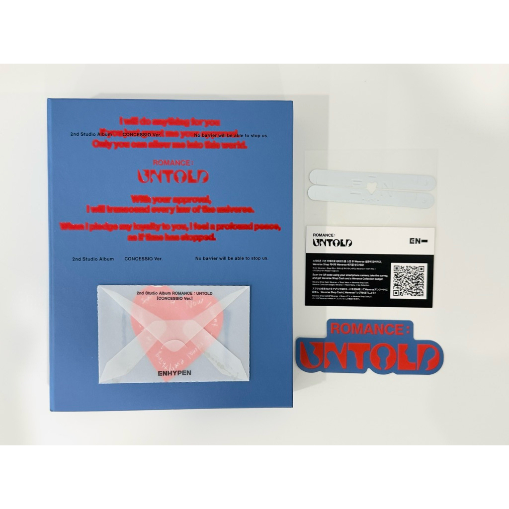 (ENHYPEN) Romance-untold albums ได้ตัวกล่องกับของข้างใน,ของจะได้ตามรูปคะ
