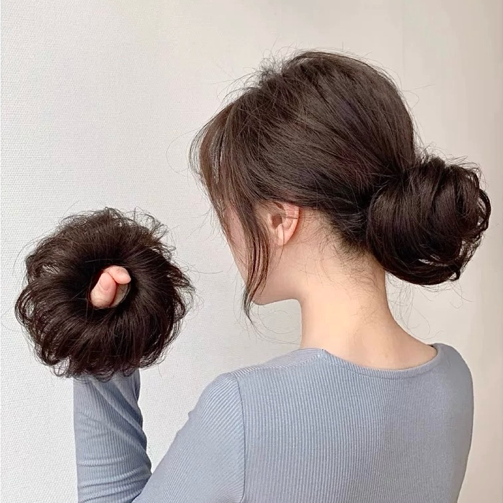 🇹🇭พร้อมส่งในไทย🇹🇭 ยางรัดผมโดนัท แฮร์พีซดังโงะโดนัท DONUT HAIRPIECE เพิ่มวอลุ่มและความหนาให้ดูเป็นธรรมชาติ