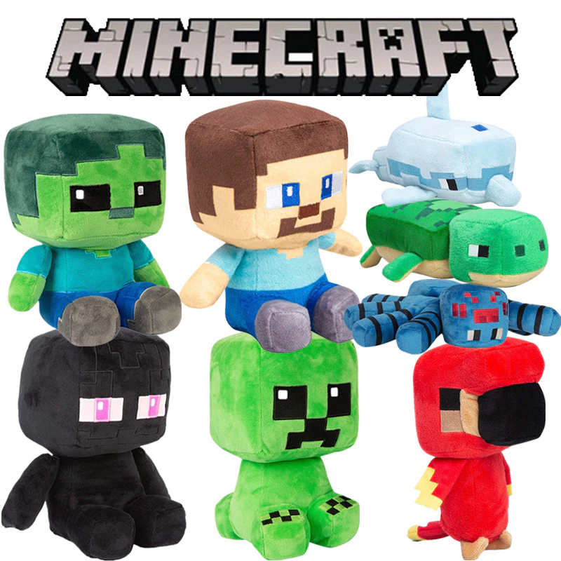 Minecraft แม็คพลัช สตีฟ ครีปเปอร์ เอนเดอร์แมน ซอมบี้ อเล็กซ์ ตุ๊กตาตุ๊กตาของเล่น ภาพยนตร์ของสะสมของเล่นเด็กของขวัญ thumbnail 3