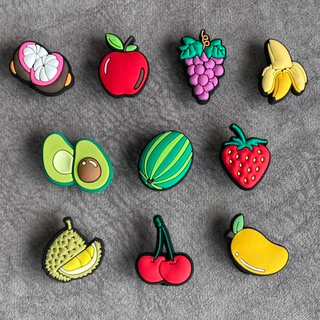 พร้อมส่ง jibbitz crocs ตัวติดรองเท้า ลายผลไม้ ตัวติดตกแต่งรองเท้า จิ๊บบิท ที่ติดรองเท้า DIY รองเท้า
