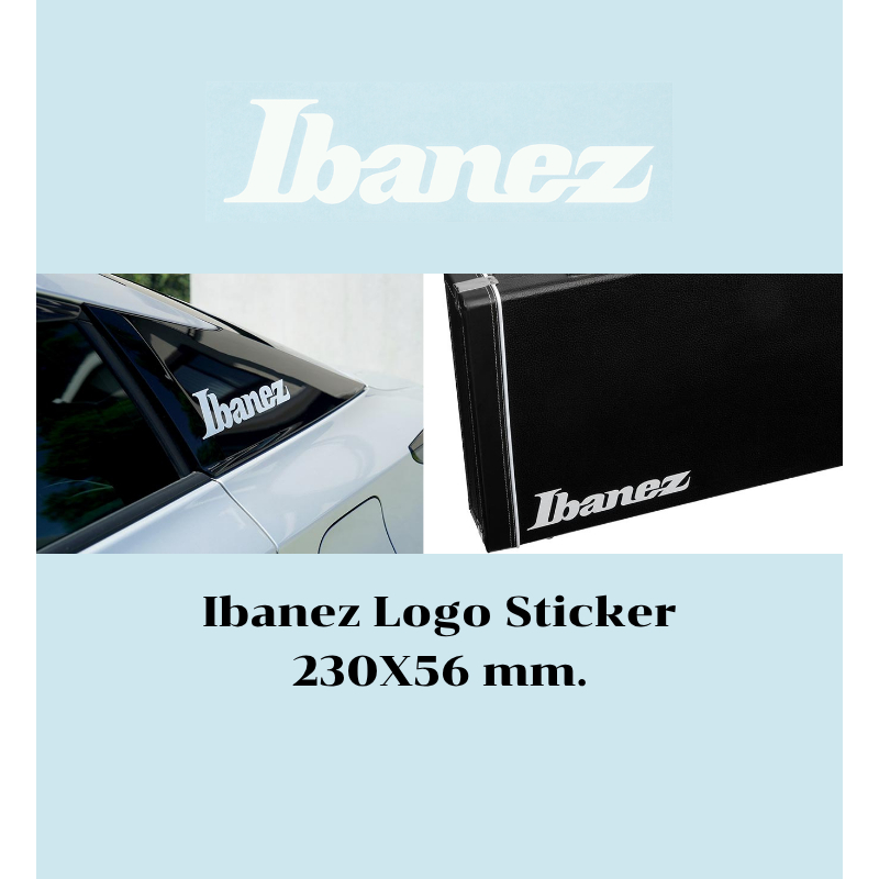 สติ๊กเกอร์ Ibanez ลิขสิทธิ์แท้ Made in Japan ขนาด 230 X 56 mm.