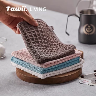 Tawii. ผ้าเช็ดโต๊ะ ผ้าเช็ดมือ 30*30CM ผ้าขี้ริ้ว ซับน้ำได้ดี ผ้าเช็ดครัว แห้งไว ผ้าเช็ดจาน