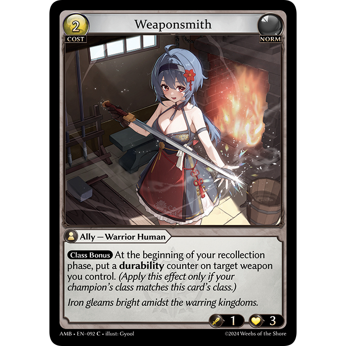 (EN-092C) Grand Archive TCG – Weaponsmith การ์ดเกมส์แกรนด์อาร์ไคฟ์