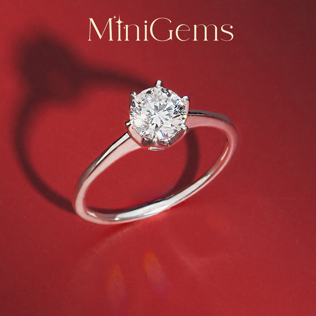 MiniGems แหวน เงินแท้ 92.5 เพชรสวิส(CZ) แหวนคู่ แหวนแต่งงาน แหวนผู้หญิง แหวนผู้ชาย 06293