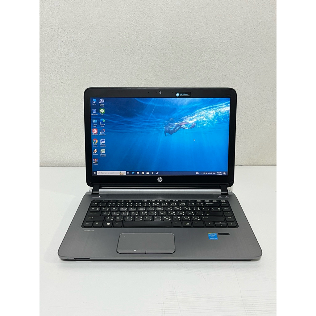 โน๊ตบุ๊ค มือสอง Notebook HP core i5 gen5 รุ่นProbook 440 G2  SSD256G Ram4G  จอ14 นิ้ว ยอดนิยม แถมฟรี