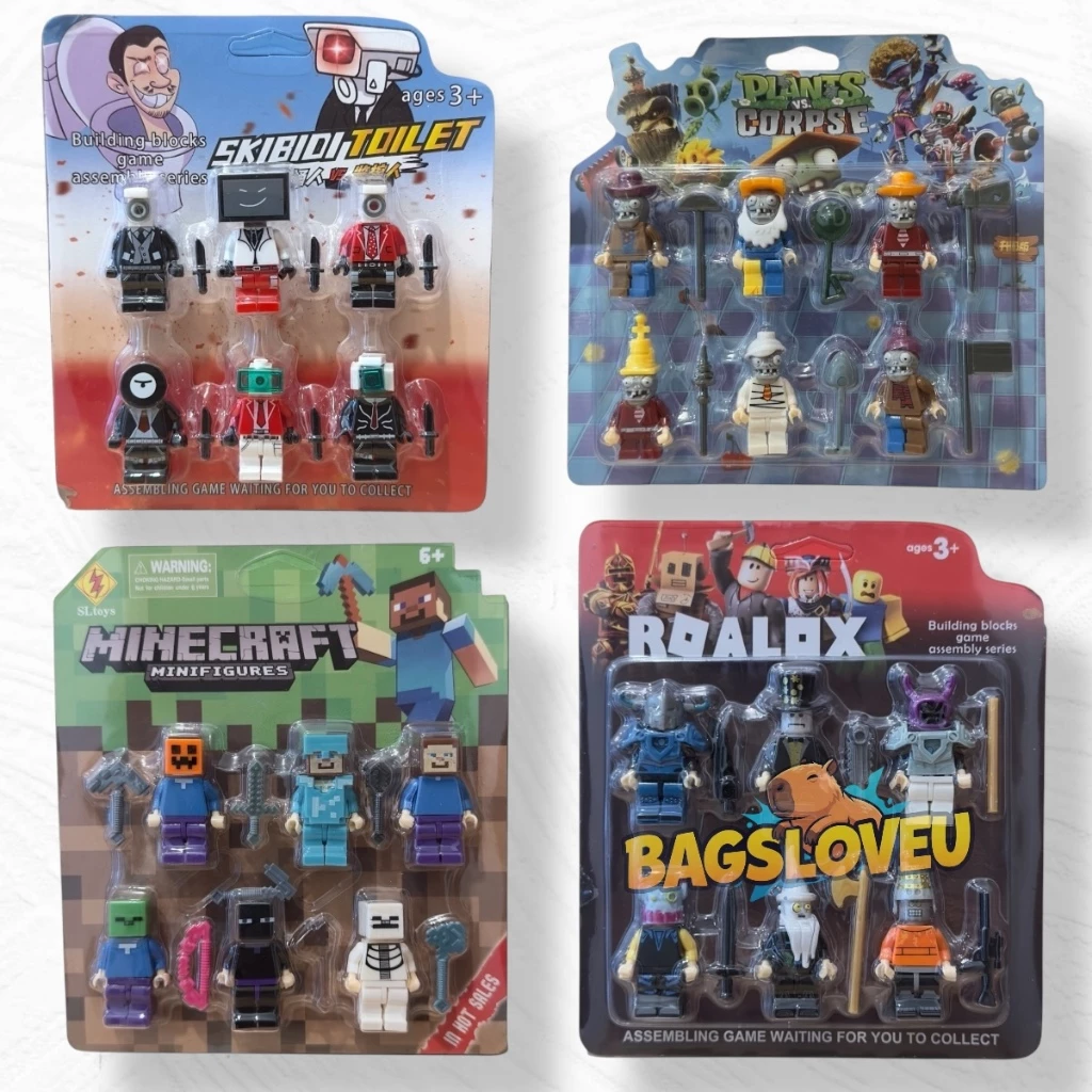 โมเดล ของเล่น สกีบีดี้ ทอยเล็ต Roblox โรบล็อกซ์ พืช ปะทะ ซอมบี้ มายคราฟ 6-12 ตัว พร้อมอุปกรณ์ ตรงปก ส่งเร็ว