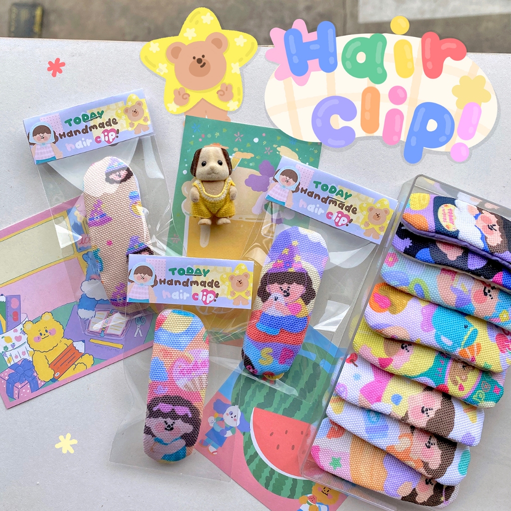 🎀 today กิ๊บติดผม canvas hair clip 👧🏻 ❣️ (อ่านรายละเอียดก่อนสั่งซื้อน้า)