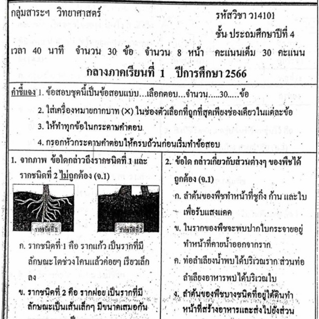 แนวข้อสอบ วิชาวิทยาศาสตร์ กลางภาคเรียนที่1 ประถมศึกษาปีที่4 ข้อสอบ ป.4 [พร้อมเฉลย]💙