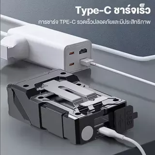 CRX 🚚จัดส่งในประเทศไทย🚚มินิ USB แบบชาร์จไฟ LED ไฟฉายแบบพกพาหางแม่เหล็กไฟฉายซุปเปอร์สว่างแคมป์ไฟฉุกเฉินซังด้านข้าง