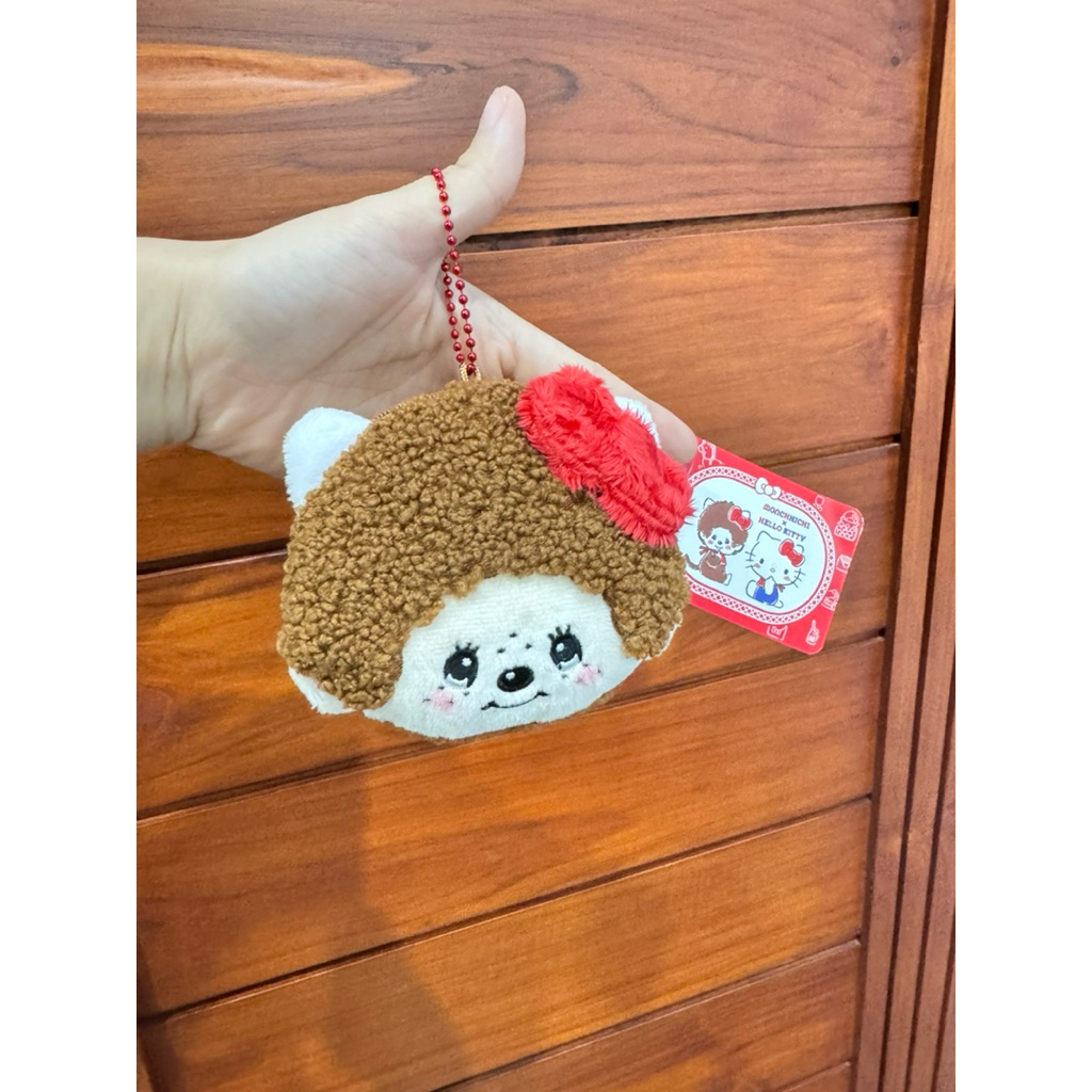 พวงกุญแจ ตุ๊กตา กระเป๋า Monchichi x Hello kitty✨ของใหม่มือ1 ป้ายห้อย