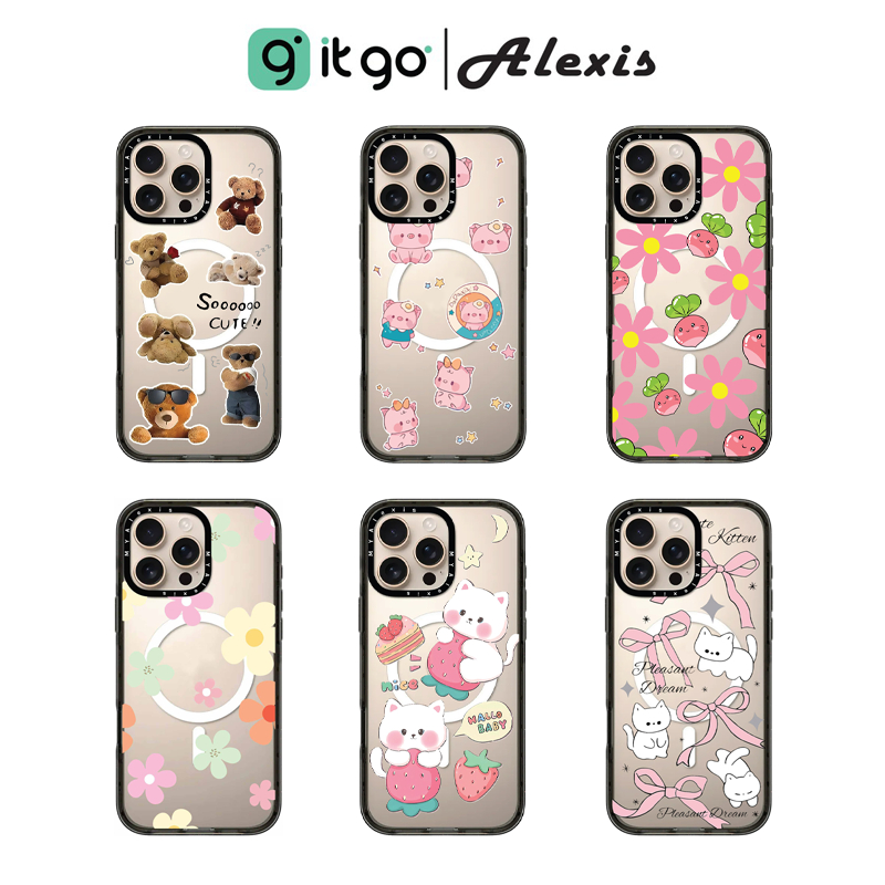 เคสขอบดำ Alexis Cartoon ST Black V.1.2 – นุ่มนิ่มละมุนใจ พร้อมความน่ารักทุกองศา