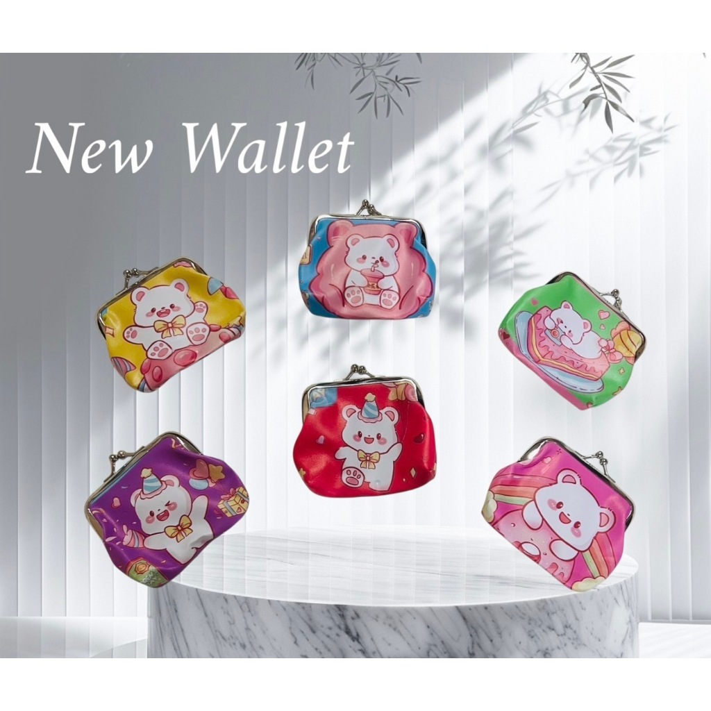 กระเป๋าป๊อกแป๊กใส่เหรียญใหม่  มี 40 สี มีราคาส่งและราคาปลีก  New Wallet LQB