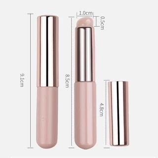 Nawoelite พู่กัน เล็บ แปรง พู่กันซิลิโคนทำเล็บไล่โทนสีพกพาได้ สีชมพู แปรงเกรเดียนต์มืออาชีพ อุปกรณ์ทำเล็บ