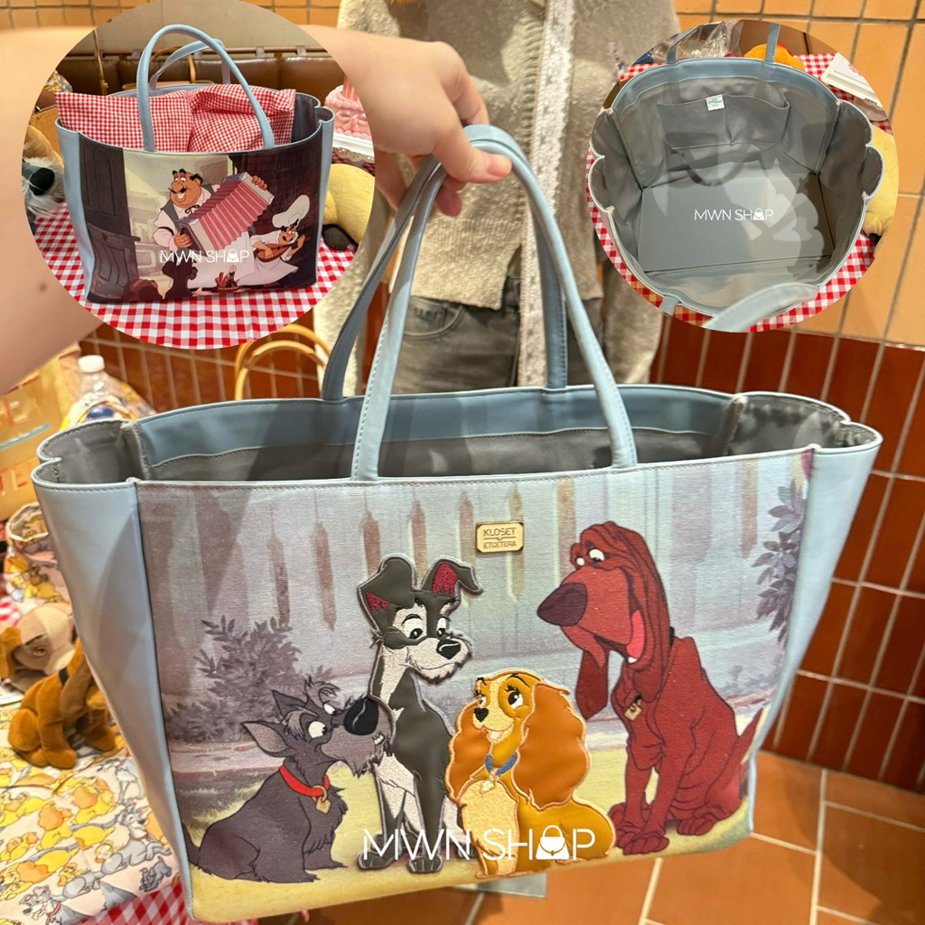 Kloset กระเป๋า lady and the tramp มีโค้ดลด30% กระเป๋าถือใบใหญ่ ของแท้จากชอป