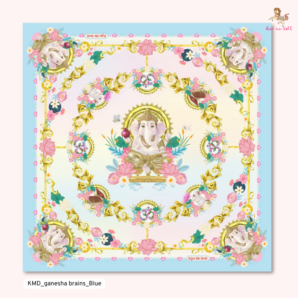 ผ้าพันคอ/ผ้าคลุมไหล่ Kiss Me Doll - New Arrival! Ganesha Collection 2025 [ พระพิฆเนศ ปางวิทยะคเณศ ]