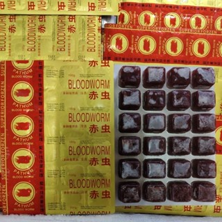 อาหารปลา หนอนแดงแช่แข็ง 100 กรัม เหลืองแดง 1 แผง มี 24 หลุม …
