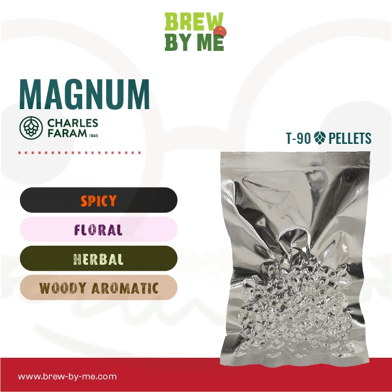 ฮอปส์ Magnum (GR) PELLET HOPS (T90) โดย CHARLES FARAM HOPS | ทำเบียร์ Homebrew