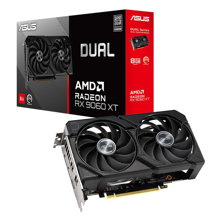 VGA(การ์ดจอ) ASUS DUAL RADEON RX 9060 XT - 8GB GDDR6 (DUAL-RX9060XT-8G)