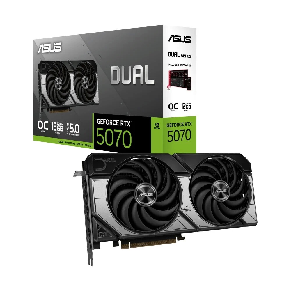 VGA ASUS GEFORCE RTX 5070 DUAL O12G - 12GB GDDR7 (DUAL-RTX5070-O12G)