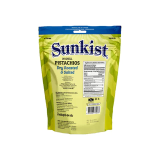 ซันคิสท์ พิสทาชิโออบเกลือ 454 ก. Sunkist Dry Roasted & Salted Pistachios 454 g.