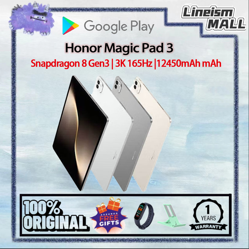 Honor Magic Pad 3 Snapdragon 8Gen3 |  13.3 inches 3.2K 165Hz 12450mAh 66W Fast Charging Honor MagicP