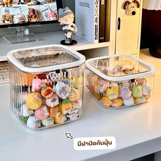 กล่องใส่ของ ถังขยะตั้งโต๊ะ แบบใส เรียบหรูดูแพง พร้อมฝาปิด ปุ…