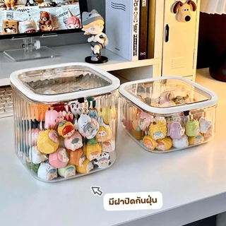 กล่องใส่ของ ถังขยะตั้งโต๊ะ แบบใส เรียบหรูดูแพง พร้อมฝาปิด ปุ่มกดเปิดปิด สำหรับหอพัก ห้องนั่งเล่น สํานักงาน ห้องน้ำ