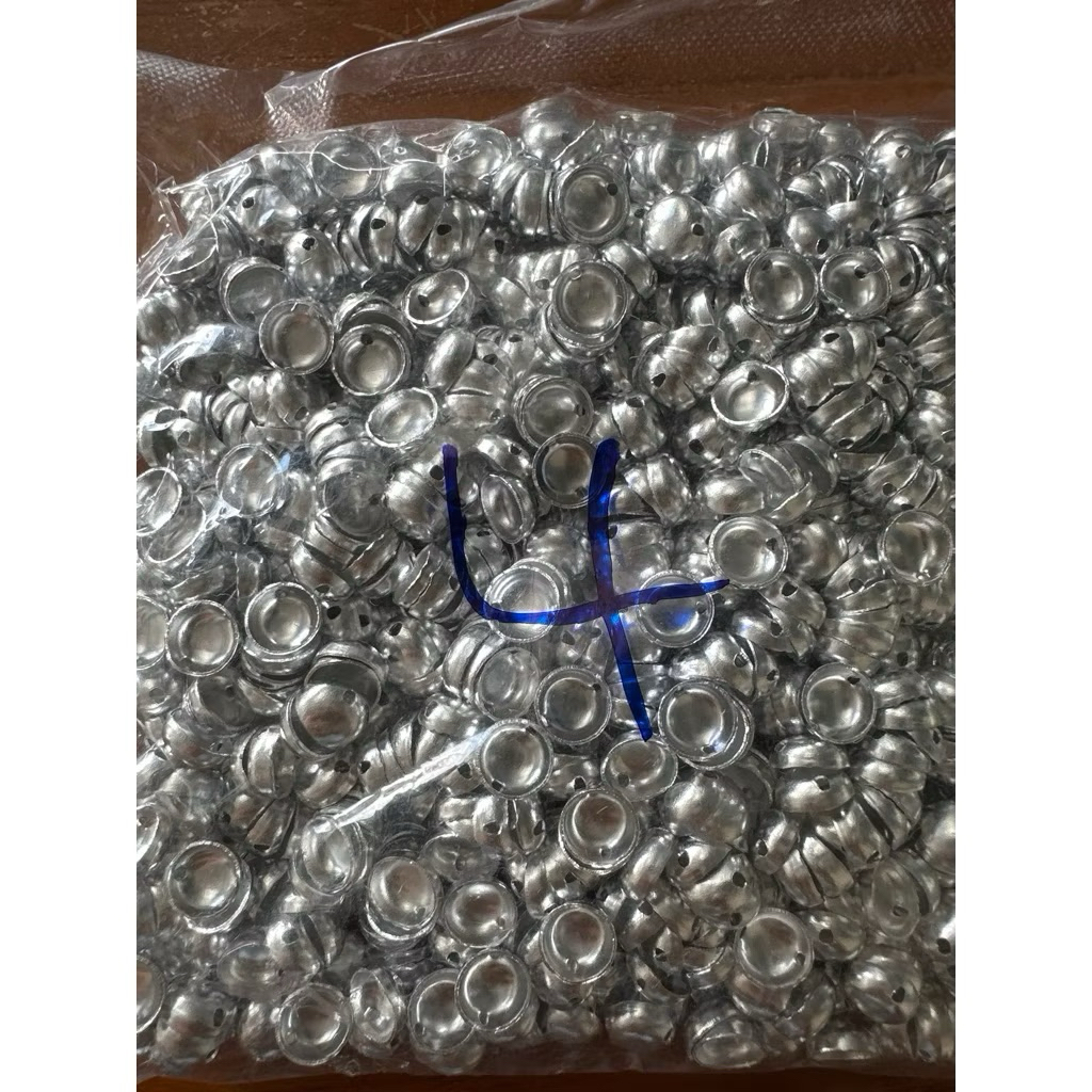 หมุดเงิน เม็ดเงิน ฝาครอบ 100กรัม#มีรู2ฝั่ง  สำหรับงานตกแต่งเสื้อผ้า ขนาดระบุภาพ#หมุดโลหะ - รูปที่ 3