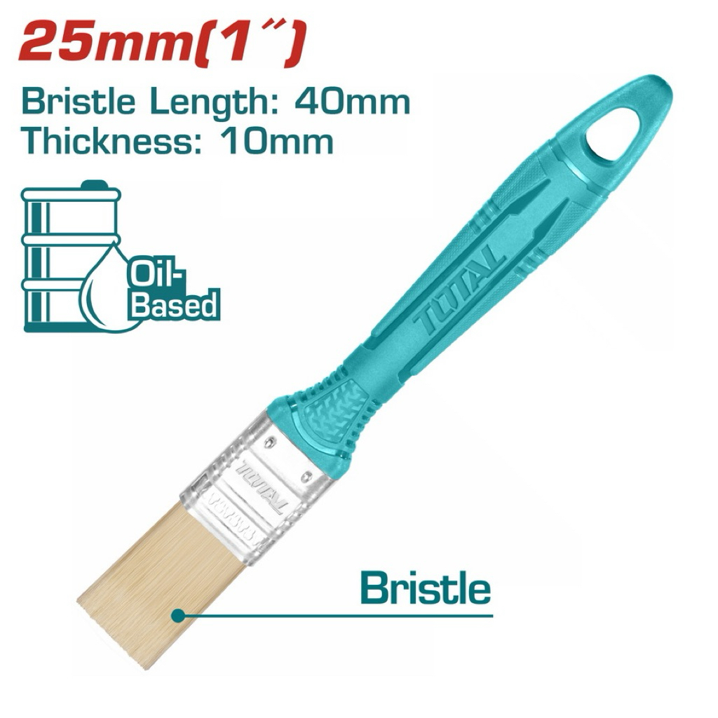Total แปรงทาสี ด้ามพลาสติก ขนาด 1 นิ้ว / 2 นิว / 3 นิ้ว / 4 นิ้ว รุ่น THT845016 / THT845026 / THT845036 / THT845046