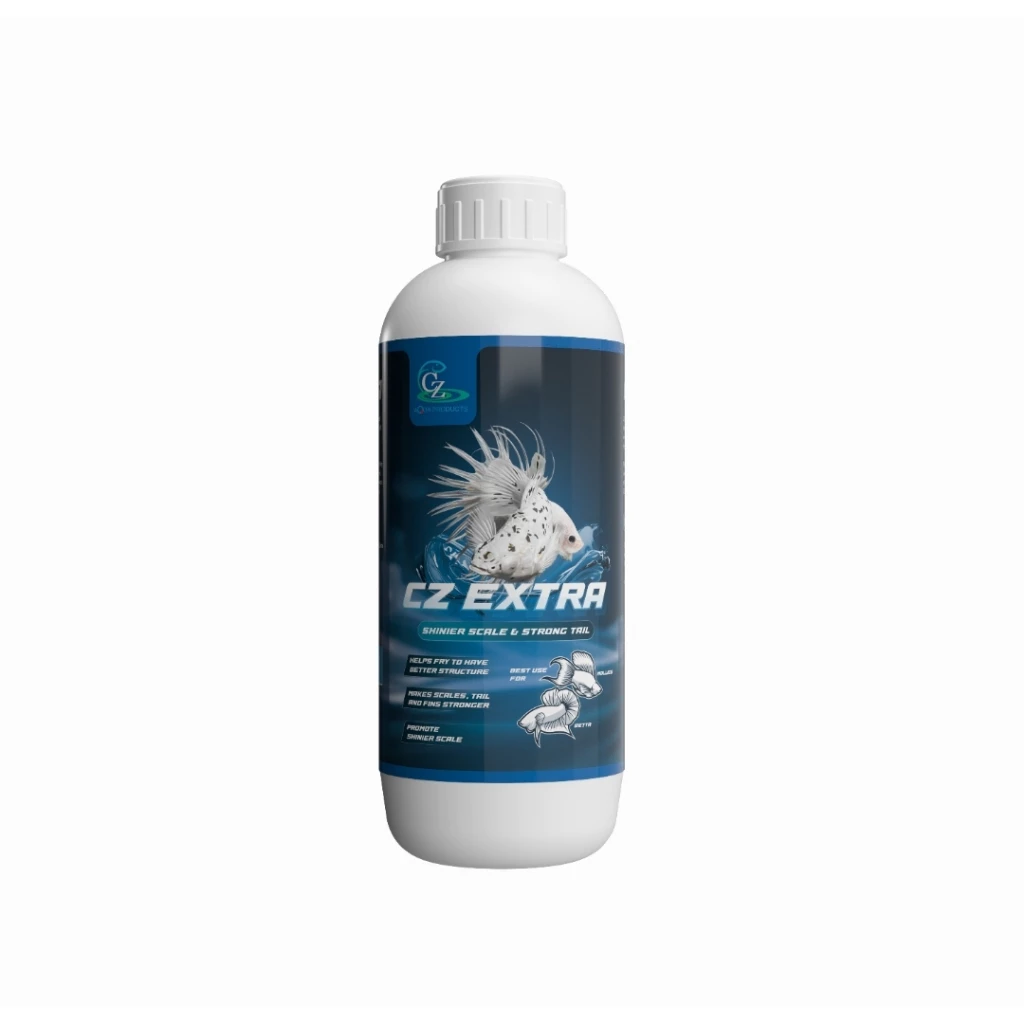 Cz Extra 1000 ml มาแล้ว แร่ธาตุสำหรับปั้นปลาให้เกล็ดเงา กระโดงตั้ง