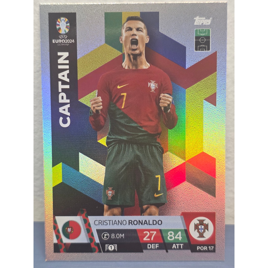 การ์ดฟุตบอล Cristiano Ronaldo (Captain) ของแท้100% ภาพถ่ายจากสินค้าจริง