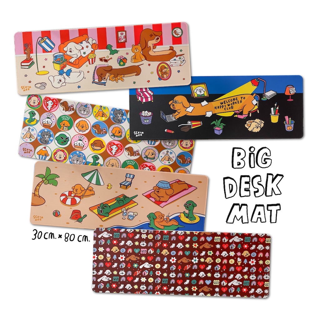 ssktmmee - Big desk mat แผ่นปูโต๊ะ รองเม้าส์ 30x80 cm. ไซส์ใหญ่ *ไม่มี Wallpaper*