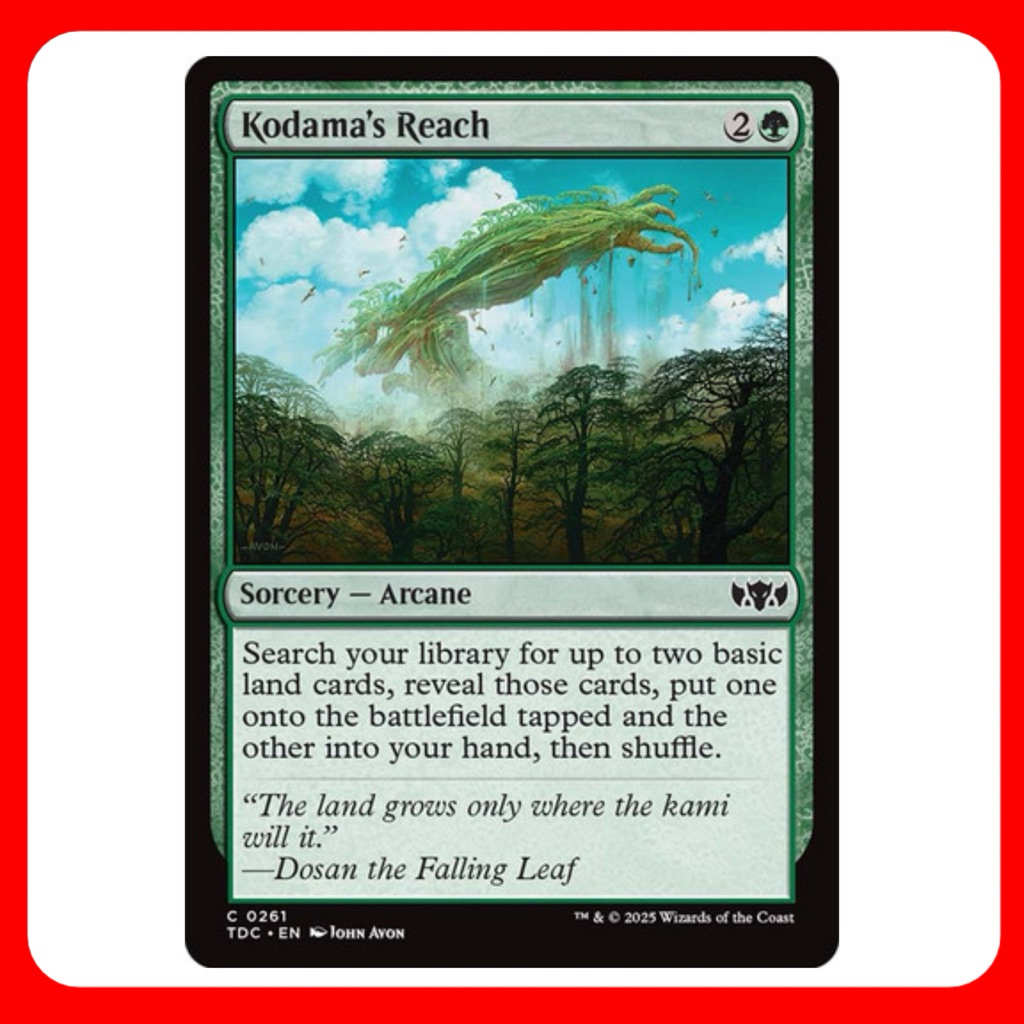 [MTG] Kodama's Reach [TDC] [GREEN] [COMMON] [NORMAL] [ENG] (การ์ดเมจิค / Magic the Gathering) [EDH]