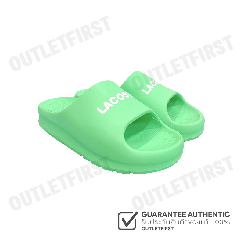 LACOSTE รุ่น MEN'S SERVE SLIDE 2.0 SLIDES CODE: 7-47CMA00151R7 รองเท้าแตะ รองเท้าผู้ชาย รองเท้าสลิปอ