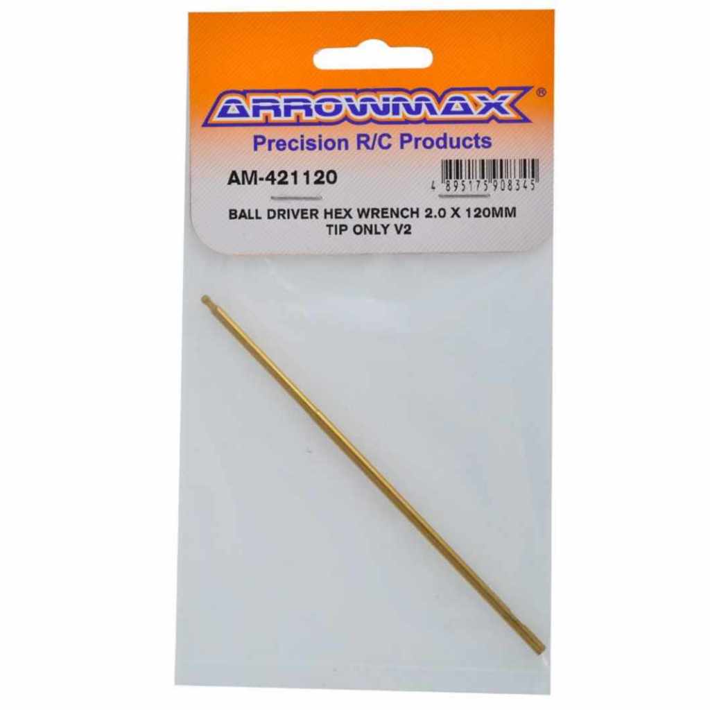 Arrowmax Ball Driver Hex Wrench 2.0 X 120MM Tip Only V2 AM-421120