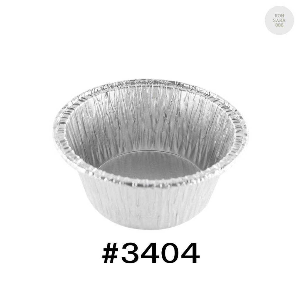 ถาดฟอยล์ ถ้วยฟอยล์สตาร์โปรดักส์ 3404-P พร้อมฝา 10 ชิ้น 004300