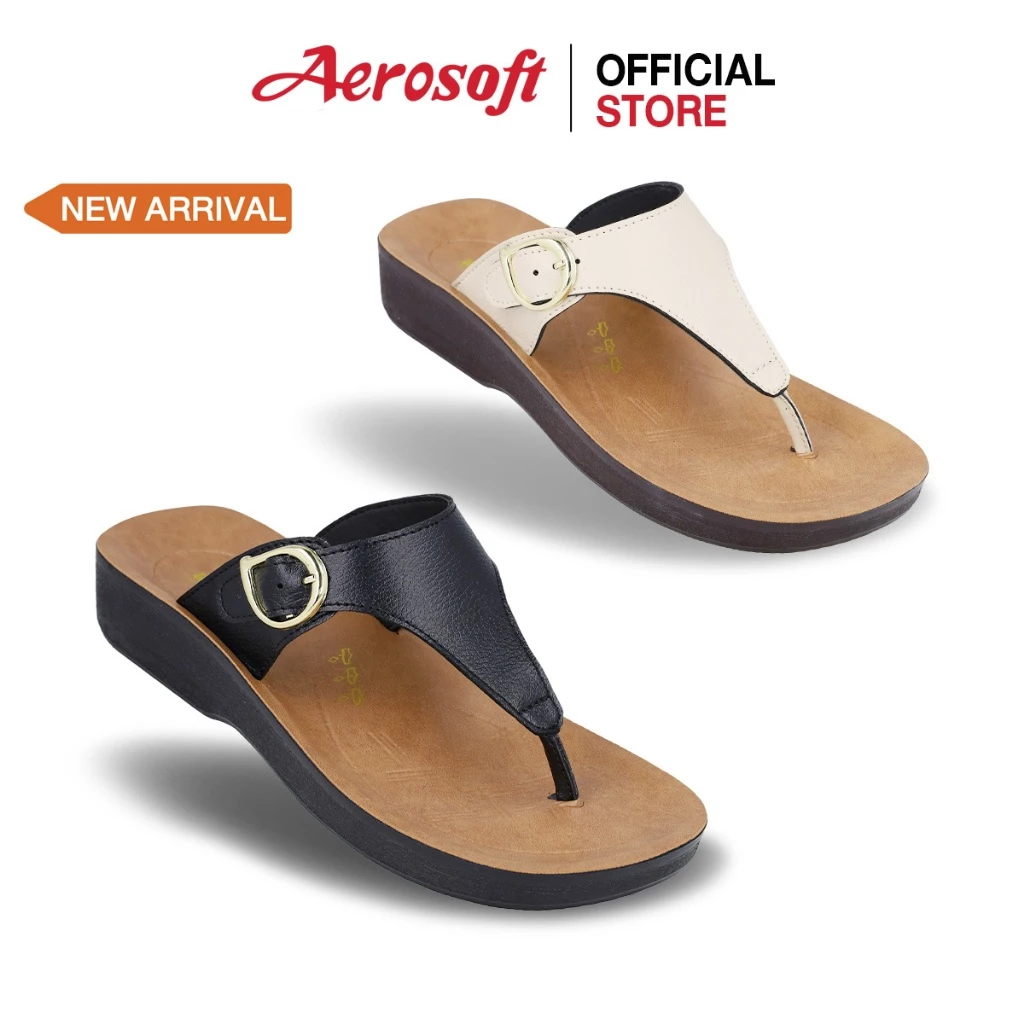 รองเท้าแตะผู้หญิง แบบหนีบ (หูคีบ) เพื่อสุขภาพ Aerosoft (แอโร่ซอฟ) รุ่น EASY42