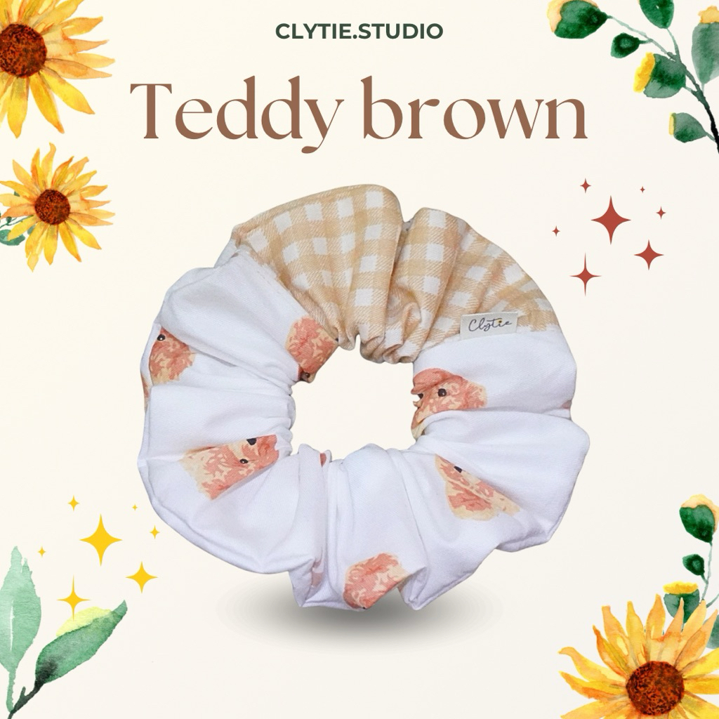 Clytie • Scrunchie • Size M • Teddy brown 🌻🌷🌸✨
