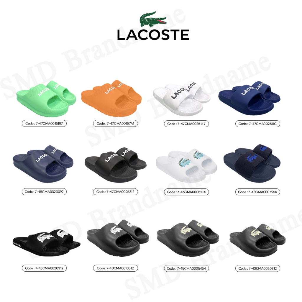 Lacoste รองเท้าแตะผู้ชาย ผู้หญิง รองเท้าลำลอง สินค้าแท้ 100% จากชอป