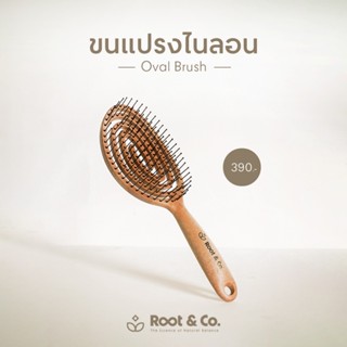Root & Co. Oval Brush แปรงขนไนลอน ทรงวงรี