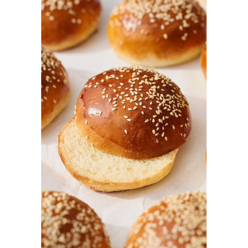 Burger Buns 4 x 100g – ขนมปังเบอร์เกอร์ 4ชิ้น ขนาด100กรัมต่อชิ้น